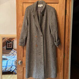 Stephanie Mathews Grey 100% Wool Coat Size 12